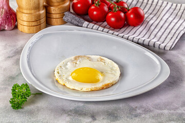 Roasted one egg for breakfast