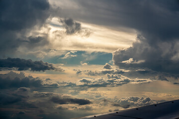 Panama, cloudy sky atmosphere on the beach.
