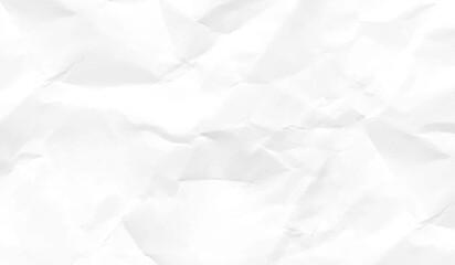White crumpled paper texture background. Clean white paper. wrinkled, abstract background.
Top view. 