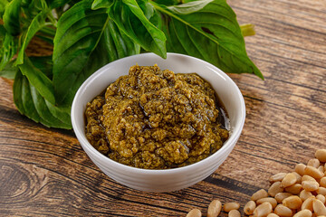 Italian Pesto sauce with basil