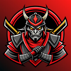 Samurai Warrior Mascot Logo Design