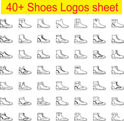 40+ Shoes logos Sheet