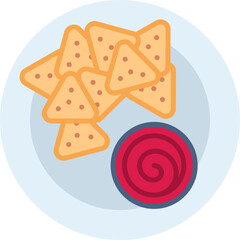 Nachos vector icon. Food and beverage icon flat style. perfect use for logo, presentation, website, and more. modern icon design color style
