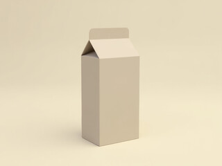 Ice Cream Carton Box Mockup &ndash; Matte Finish Single-Color Packaging for Branding