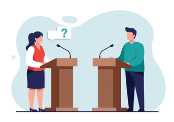 Political Debate or Q and A Session Speaker Forum