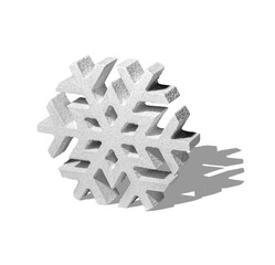 Isolated Snowflake Ornament