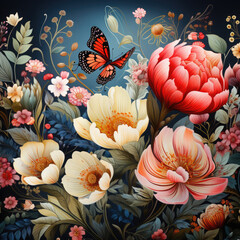 Seamless Floral Background Art