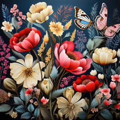 Seamless Floral Background Art