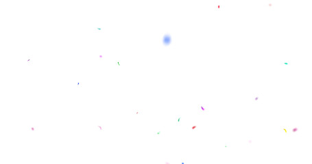 PNG Confeti Failling Colorful Confetti against a White Background. Muticolor Confetti Transparent Background. 3d Rendering Transparent Confeti. Confetti partical isolated on transparent background.