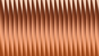 Abstract vertical ribbed texture with warm copper tones