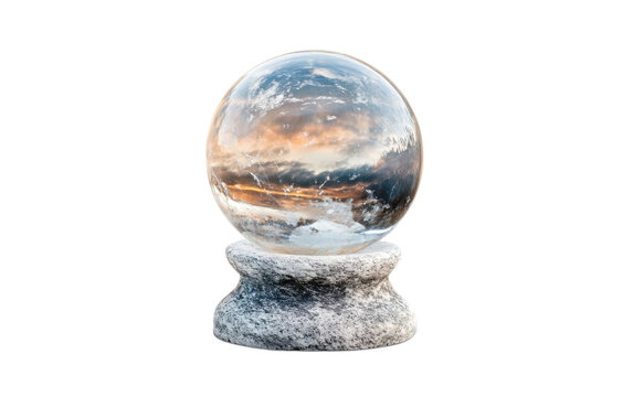 Decorative crystal ball for pred on transparent background, png