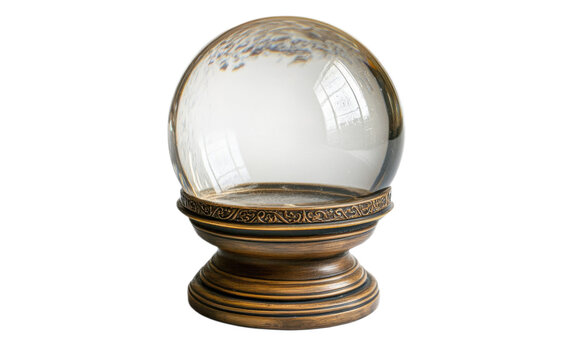 Decorative crystal ball for pred on transparent background, png