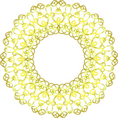 Beautiful gold frame with an openwork pattern