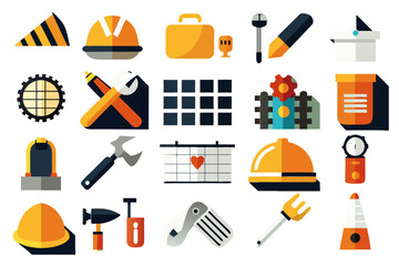 set of construction icons