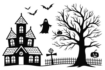 vector illustration of an old house