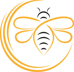 Biene, Hummel, Kreise, Tier, Insekt, Logo, Icon