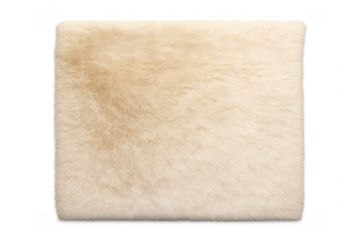Beige faux fur luxurious soft carpet texture cutout