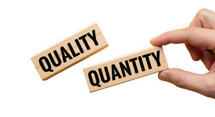 Choosing between quality and quantity on wooden blocks