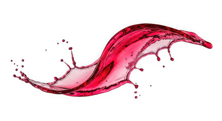 Dynamic red liquid splash against a black background