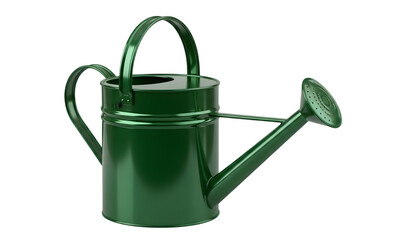 isolated green watering can ,  Green watering can 