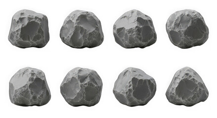 Microscopic view of rough sand grains on a black background