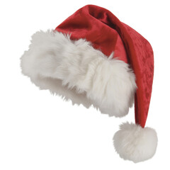 Santa Claus red hat. Christmas hat isolated.
