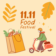 Vector advertisement delivery business 11.11 sale