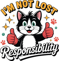 Cat T-Shirt Design | Cute Kitty, Funny Cat Quote & Pet Lover Typography