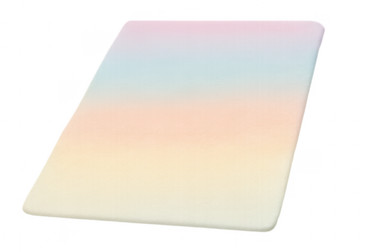 Tablet case displaying pastel rainbow gradient colors