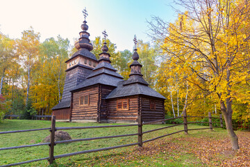 Wooden Church in Carpathians, Ukraine