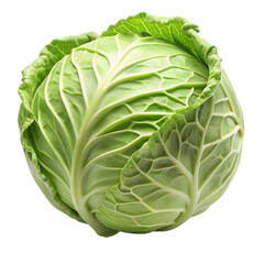 Fototapeta premium cabbage isolated on transparent white background full depth of field clipping path
