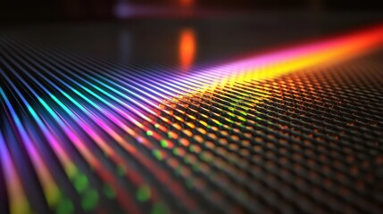 Diffraction laser bands interference pattern rainbow spectrum light waves optical physics phenomenon scientific visualization abstract colorful display