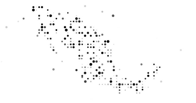 Color Particle Transition Mexico Outline