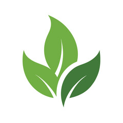 Naklejka premium botanical tea leaf mark flat color eco logo design