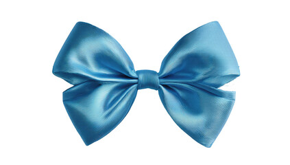 Naklejka premium Light-blue satin bow against black