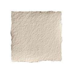 Square, off-white, textured paper.  Edges are slightly frayed