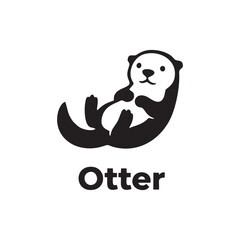 Otter Logo Vector: Cute Mascot Icon for Playfulness, Water Sports, and Community Brands