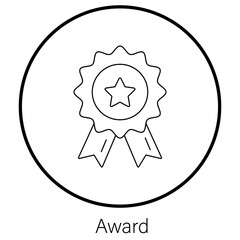 Award Icon, Excellence Award, Achievement Award, Best Performer Award, Recognition Award, Honorary Award
