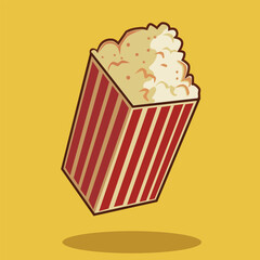 simple cartoon pop corn 