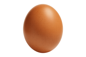 Fresh brown egg isolated, perfect for culinary projects, cooking, healthy eating, and food-related designs, ready to use