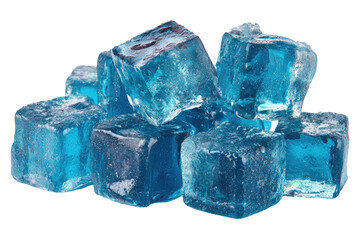 Obraz premium A pile of vibrant, translucent blue cubes