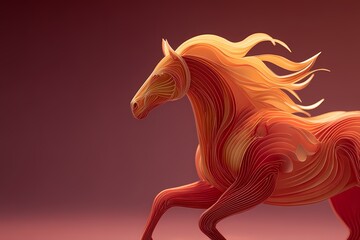 Happy Chinese New Year 2025 Year of the fire horse concept