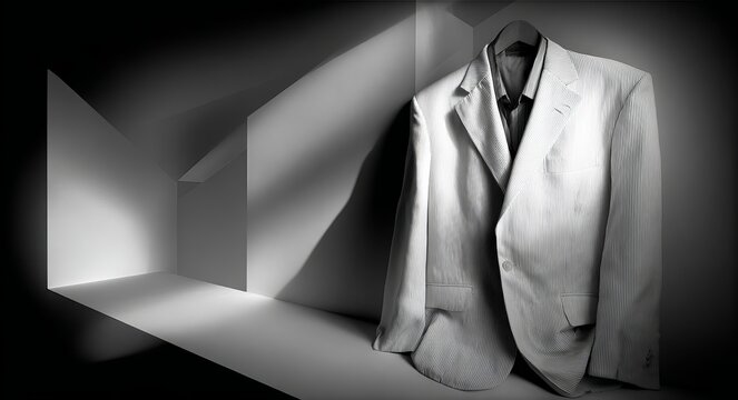 For a modern brand identity design presentation and branding, consider using an abstract geometric blazer mockup