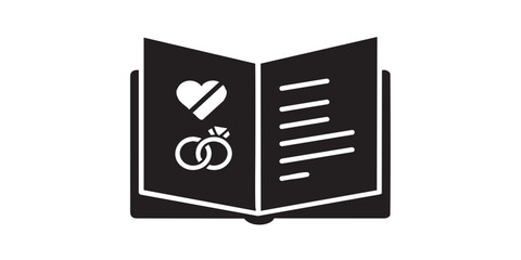 Wedding ceremony program icon vector