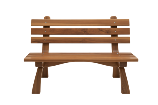 Wooden park bench perfect for relaxation, creating a welcoming outdoor space, ideal for gardens, patios, and public areas, inviting comfort