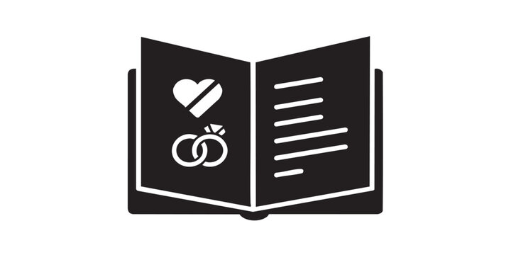 Wedding ceremony program icon vector