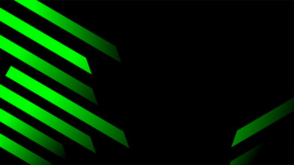 Green spikes geometric black background
