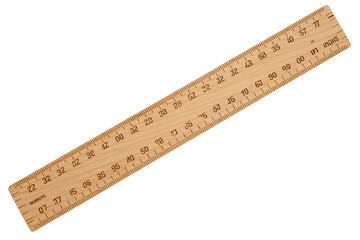 Wooden ruler with precise markings, perfect for architects, designers, or anyone needing accurate measurements for projects and planning needs