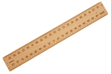 Wooden ruler with precise markings, perfect for architects, designers, or anyone needing accurate measurements for projects and planning needs
