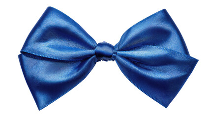 Deep blue satin bow tie